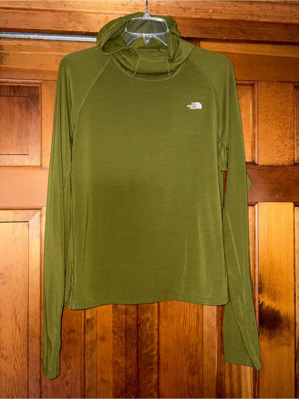 The North Face Women's Olive Green Long-Sleeve Hoodie XL
